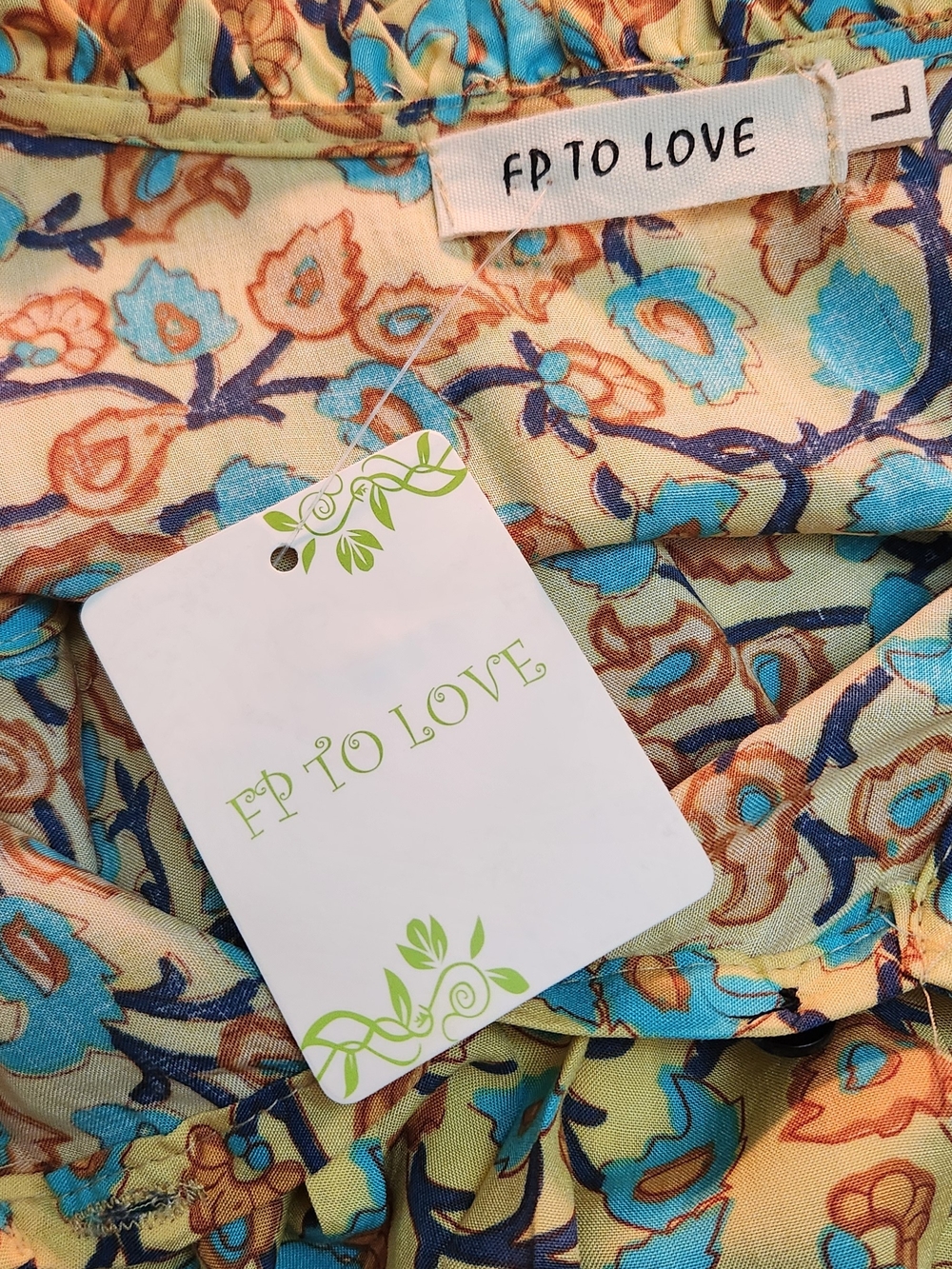 Sleeveless Floral Maxi Dress in Teal and Rust - Picture 11 of 14